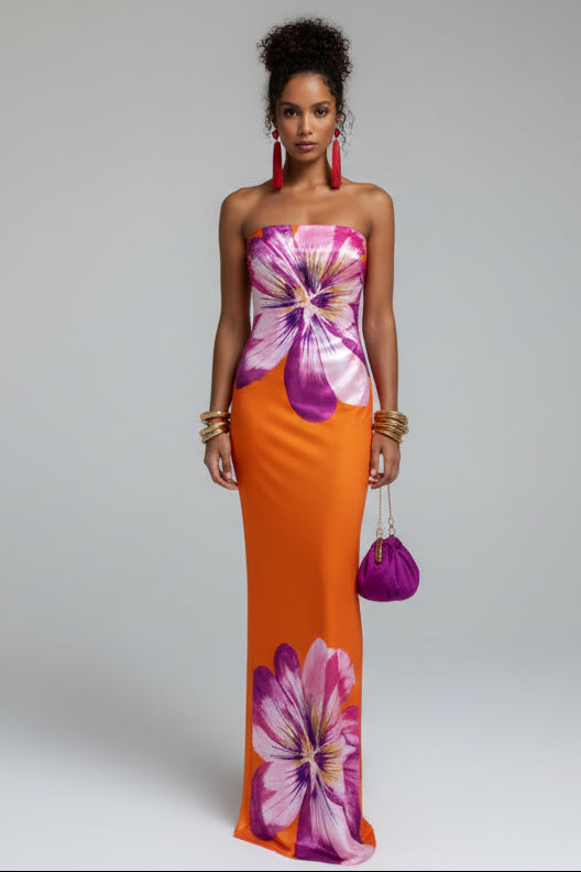 Luzzio- Orange Dress